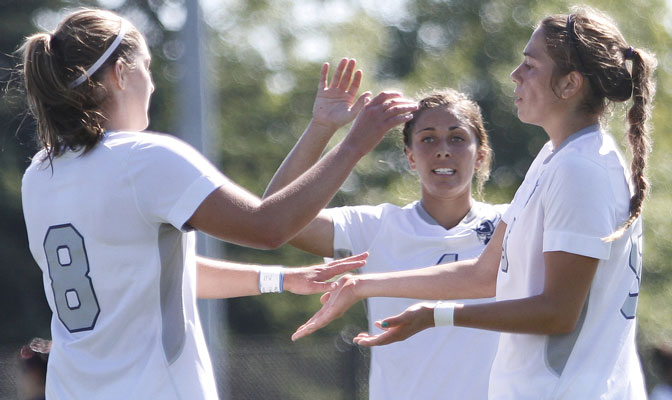 Western Washington's Kristin Maris (from left), Ashton Griffen and Catherine Miles are a big reason the Vikings are headed to the 2013 Division II women's soccer Elite Eight.